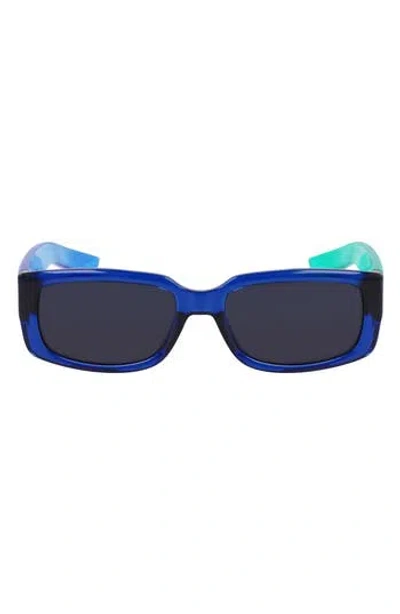 Nike Variant I 56mm Rectangle Sunglasses In Blue
