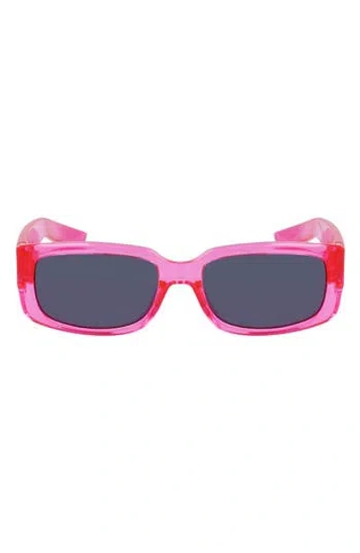 Nike Variant I 56mm Rectangle Sunglasses In Pink