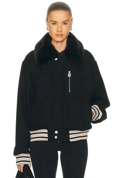 Nike Varsity Jacket In Black