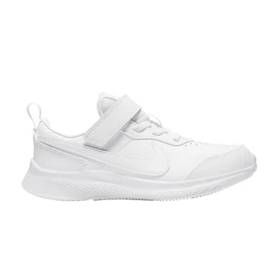 Pre-owned Nike Varsity Leather Psv 'triple White' | Kid's Size 2
