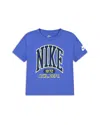Nike Kids' Giant Varsity Logo Graphic T-shirt In Blue