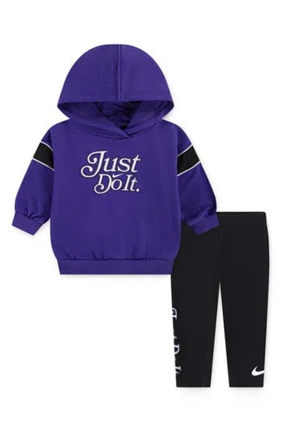 Nike Babies'  Varsity Prep Hoodie & Leggings Set In Purple