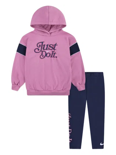 Nike Babies' Varsity Prep Logo Tracksuit Set (set Of Two) In Blue