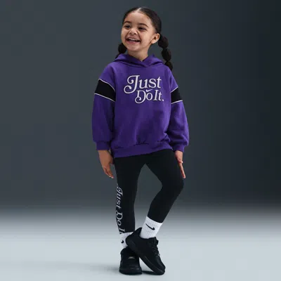 Nike Kids' Varsity Prep Toddler Pullover Hoodie And Leggings Set In Blue