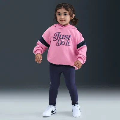 Nike Babies' Varsity Prep Toddler Pullover Hoodie And Leggings Set In Blue
