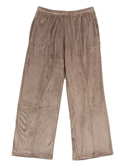 Nike Velor Wide-leg Trousers In Brown