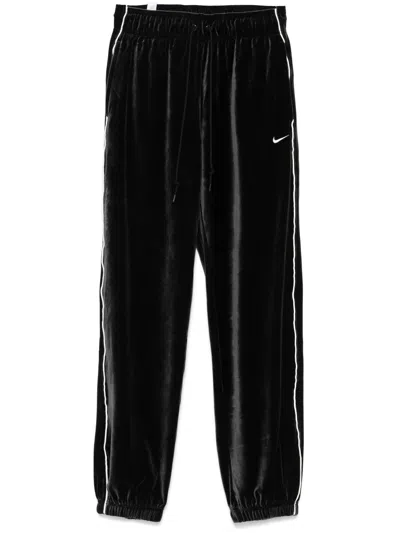 Nike Velour Track Pants In Black
