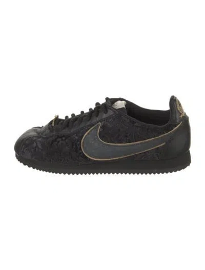 Pre-owned Nike Velvet Patterned Athletic Sneakers In Black