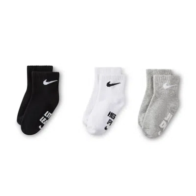 Nike Verbiage Gripper Socks (3 Pairs) Baby Socks In Multi