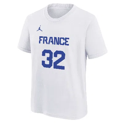 Nike Victor Wembanyama France Big Kids' Jordan Basketball T-shirt In White