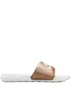 Nike Victori One "gold" Slides In White