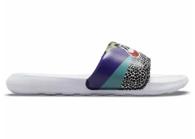 Pre-owned Nike Victori One Printed Slide Animal Print (women's) Sneakers In White/habanero Red/black