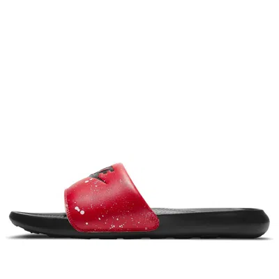 NIKE NIKE VICTORI ONE PRINTED SLIDE 'PAINT SPLATTER - UNIVERSITY RED'