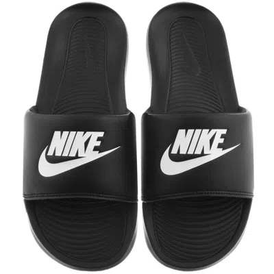 Nike Victori One Sliders Black In Black,white