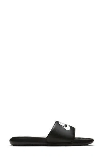 Nike Victori Slide Sandal In Black/ White/ Black