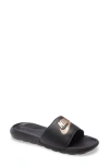 Nike Victori Slide Sandal In Black/red Bronze