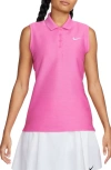 Nike Women's Victory Dri-fit Sleeveless Golf Polo In Red