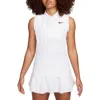 Nike Victory Dri-fit Sleeveless Golf Polo In White/black