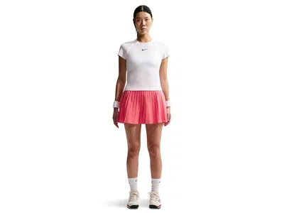 Nike Victory Dri-fit High-waisted Pleated Tennis Skirt In White