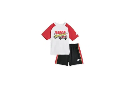 Nike Kids' Victory Lap French Terry Shorts Set (toddler) Boy's Shorts Black : 3 Toddler, Polyester In Red