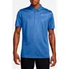 Nike Victory Print Dri-fit Golf Polo In Blue