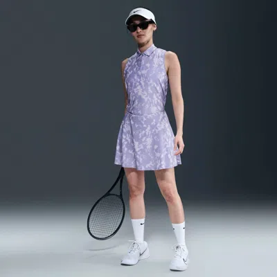 Nike Victory Skirt Women's Purple Printed Dri-fit Flouncy Activewear Dsgl256