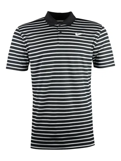 Nike Victory Striped Polo Shirt In Black