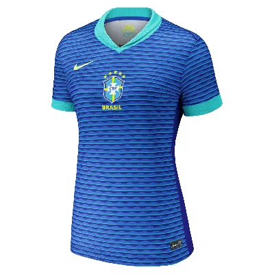 Nike Vini Jr. Brazil National Team 2024 Stadium Away  Women's Dri-fit Soccer Jersey In Blue