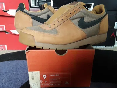 Pre-owned Nike Vintage 2002  Air Lava Dome Flax Black Walnut Tan Force 1 Mid Low 304718 201