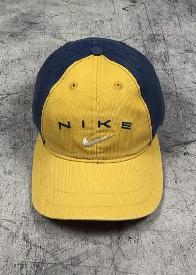 Pre-owned Nike Vintage 90's  Centre Logo Double Colour Cap In Multi