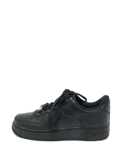 Pre-owned Nike Vintage Air Force 1 Leather Sneakers In Black