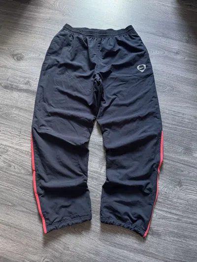 Pre-owned Nike Vintage Baggy Fit  Drill Nylon Track Pants In Blue
