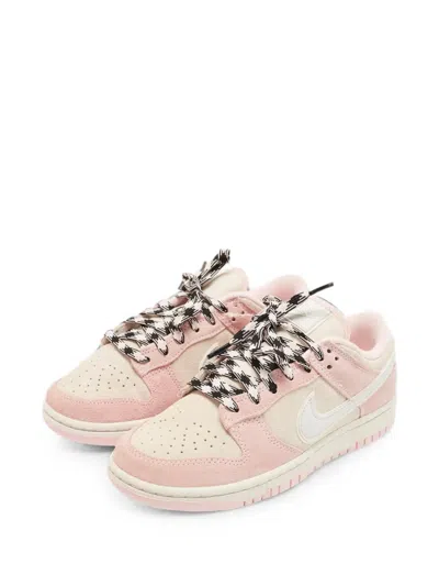 Pre-owned Nike Vintage Dunk Low Lx Lace-up Leather Sneakers In Pink