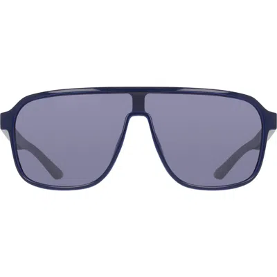 Nike Vintage Flyer 64mm Shield Sunglasses In Blue