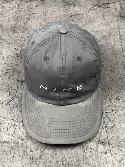 Pre-owned Nike Vintage  Centre Logo Sun Bleached Cap Y2k In Gray