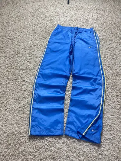 Pre-owned Nike Vintage  Track Pants Double Swoosh Y2k Baggy Sweatpants In Blue