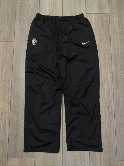 Pre-owned Nike Vintage  Track Pants Juventus Double Swoosh Sweatpants In Black
