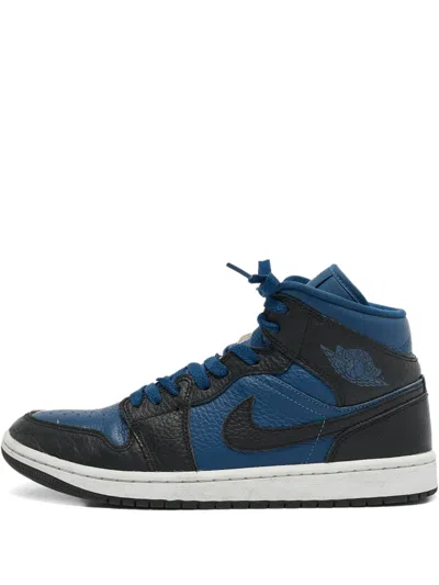 Pre-owned Nike Vintage  Jordan 1 Mid Split Sneakers In White