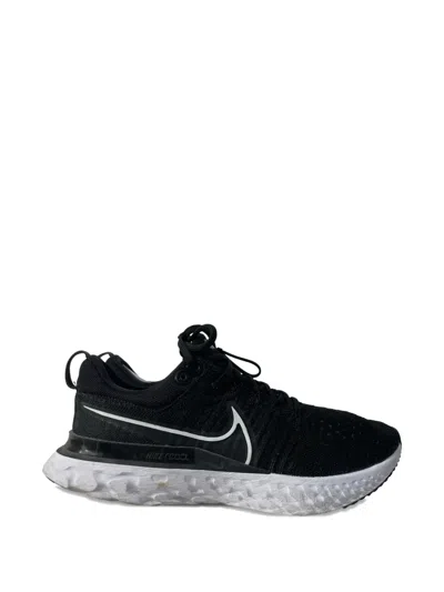 Pre-owned Nike Vintage React Infinity Run Flyknit Iii Logo Detail Running Shoes In Black