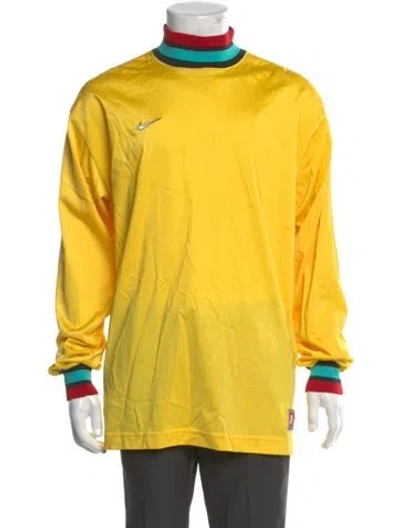 Pre-owned Nike Vintage Striped T-shirt In Yellow