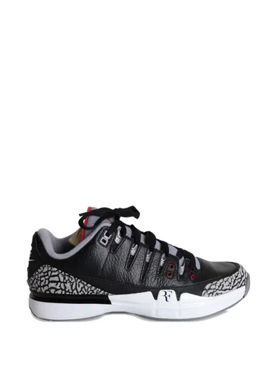 Pre-owned Nike Vintage Zoom Vapor Aj3 Leather Trainers In Black