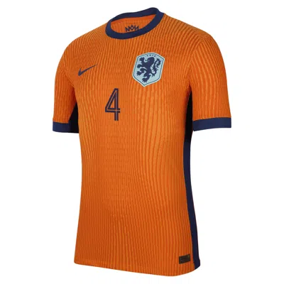 Nike Virgil Van Dijk Netherlands National Team 2024 Match Home  Men's Dri-fit Adv Soccer Jersey In Orange