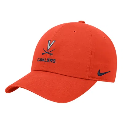 Nike Virginia Cavaliers Club  Unisex College Cap In Orange