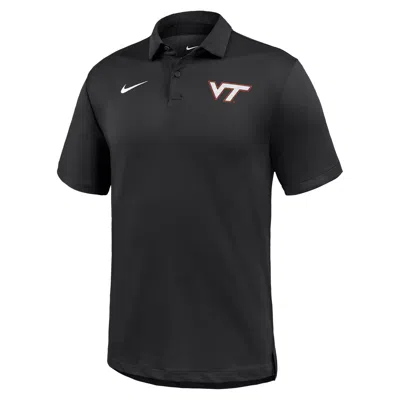 Nike Virginia Tech Tour  Men's Dri-fit College Polo In Black