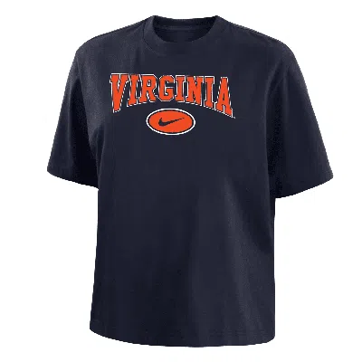 Nike Virginia  Women's College Boxy T-shirt In Blue
