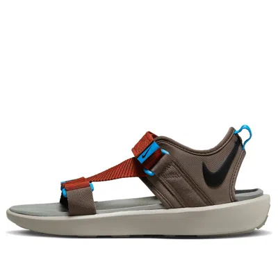 Nike Vista Sandals 'ironstone Black Orange' In Brown