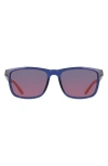 Nike Vital Core 55mm Rectangular Sunglasses In Neutral