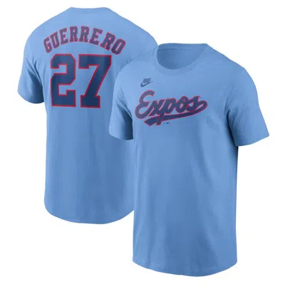 Nike Vladimir Guerrero Powder Blue Montreal Expos Cooperstown Collection Fuse Name & Number T-shirt