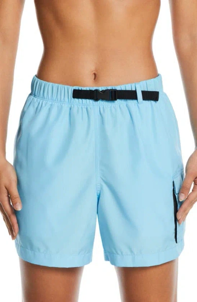 Nike Voyage Cover-up Shorts In Aquarius Blue