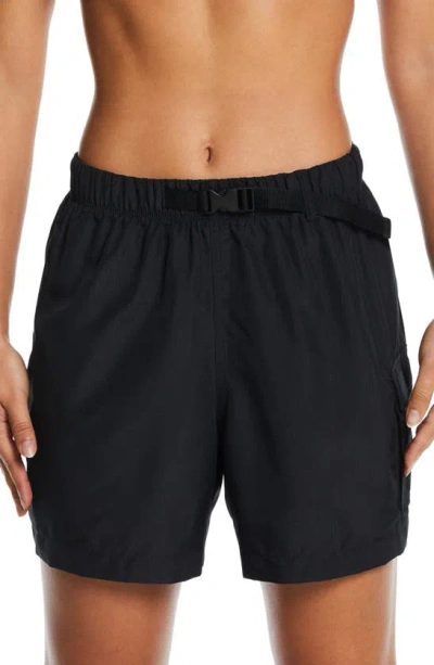 Nike Black Embroidered Shorts